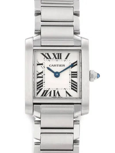 Pre-owned Cartier 2000s Tank Française 25mm Watch In Neutrals