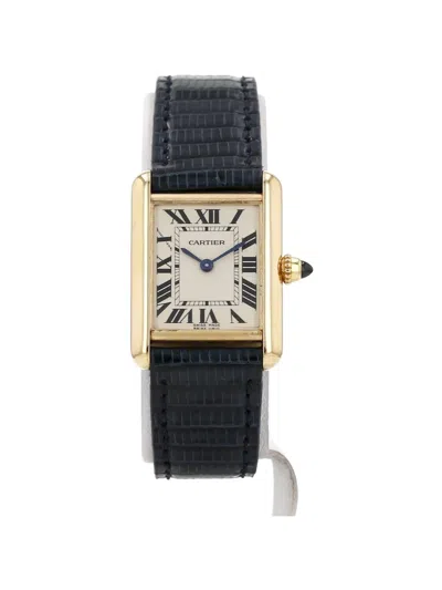 Cartier 2000s Tank Louis 29mm Watch In Black