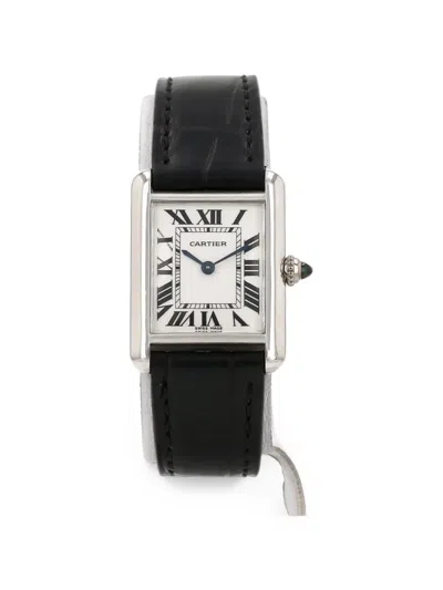 Pre-owned Cartier 2000s Tank Louis  22mm Watch In White