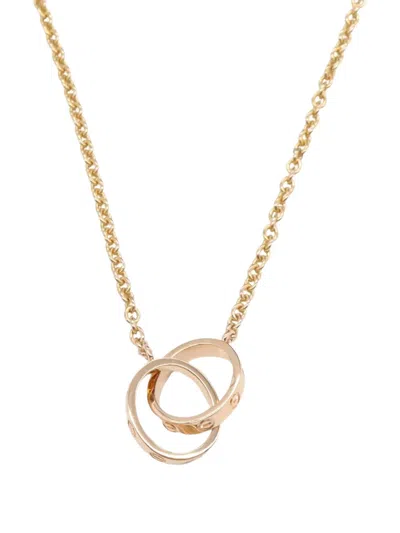 Pre-owned Cartier 2010 18kt Rose Gold Baby Love Necklace In Pink