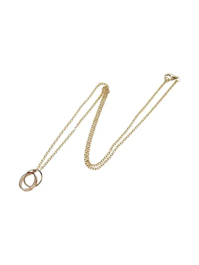 Pre-owned Cartier 2010 18kt Rose Gold Baby Love Necklace In Pink