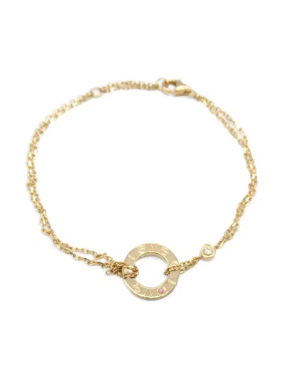 Pre-owned Cartier 2010 18kt Rose Gold Love Circle Bracelet In Pink