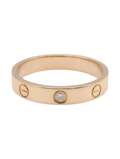 Pre-owned Cartier 2010 18kt Rose Gold Mini Love Ring