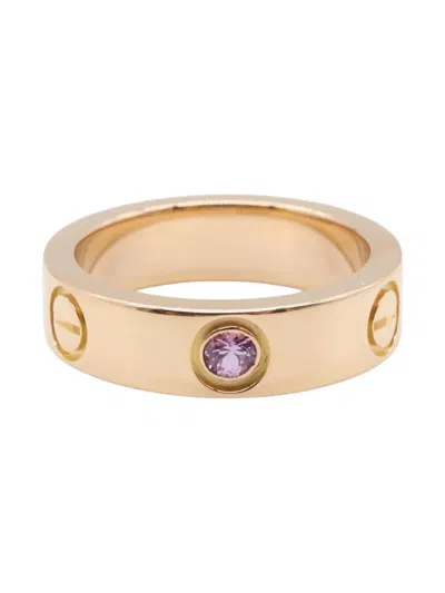 Pre-owned Cartier 2010 18kt Rose Gold Pink Sapphire Ring