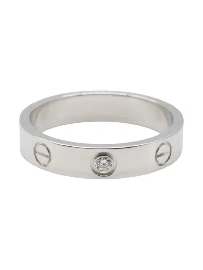 Pre-owned Cartier 2010 18kt White Gold Love Ring In Silver