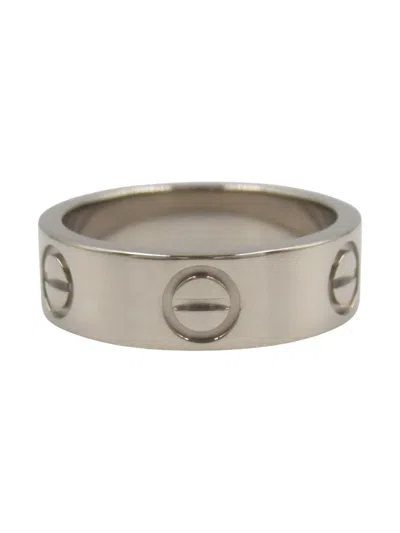 Pre-owned Cartier 2010 18kt White Gold Love Ring In Silver