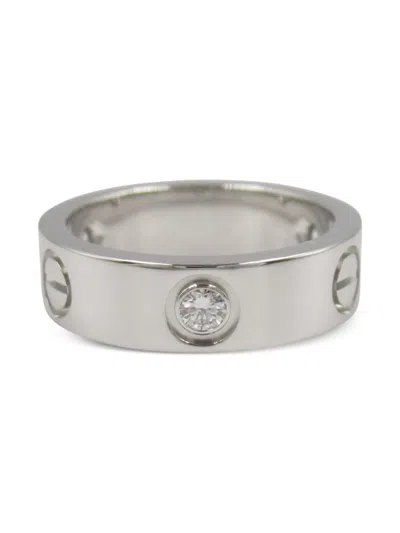 Pre-owned Cartier 2010 18kt White Gold Love Ring In Silver