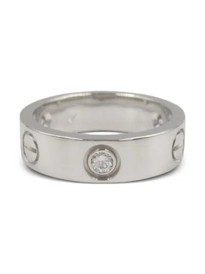 Pre-owned Cartier 2010 18kt White Gold Love Ring In Silver