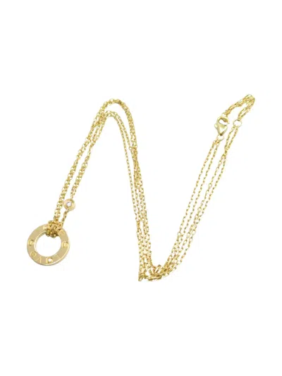 Pre-owned Cartier 2010 18kt Yellow Gold Love Circle Necklace
