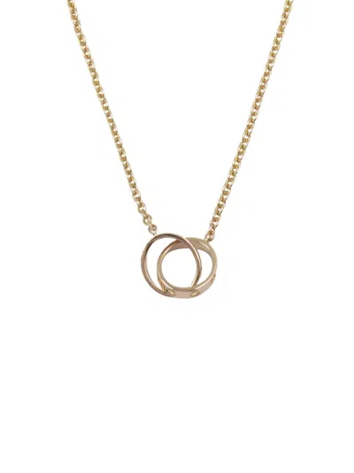 Pre-owned Cartier 2010-2025 18k Rose Gold Baby Love Necklace In Pink