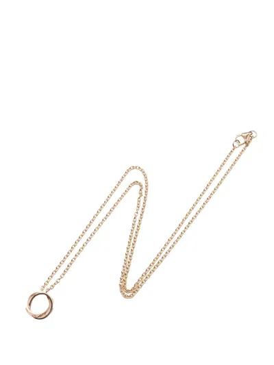 Pre-owned Cartier 2010-2025 18k Rose Gold Baby Love Necklace In Pink