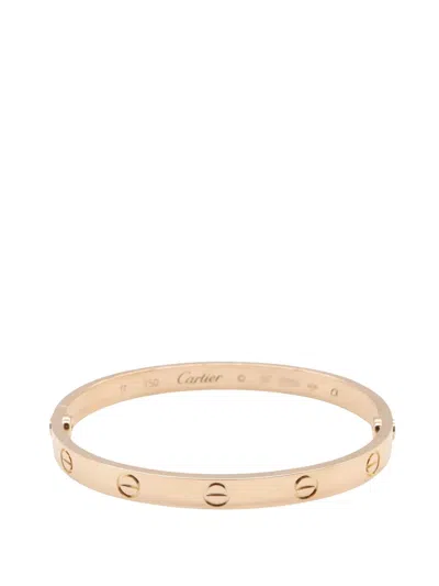 Pre-owned Cartier 2010-2025 18k Rose Gold Classic Love Bracelet In Pink