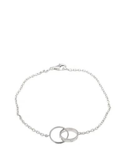 Pre-owned Cartier 2010-2025 18k White Gold Baby Love Bracelet In Silver