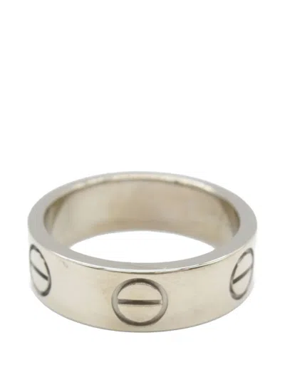 Pre-owned Cartier 2010-2025 18k White Gold Classic Love Ring