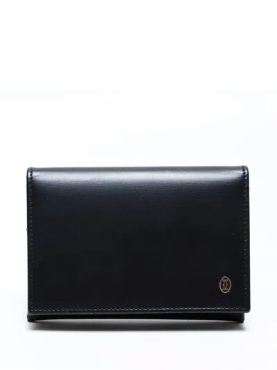 Pre-owned Cartier 2010-2025 Leather Cardholder In Black