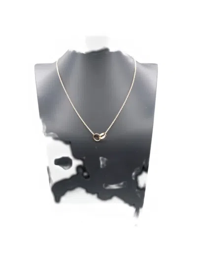 Pre-owned Cartier 2010's Baby Love Rings Necklace In Gold