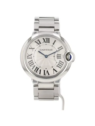 Pre-owned Cartier 2010 Ballon Bleu De  36mm Watch In White