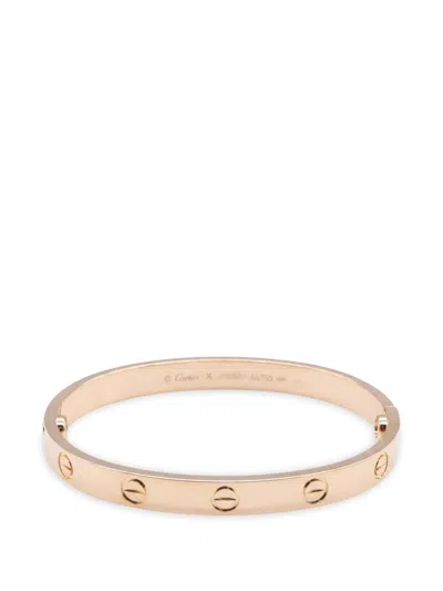 Pre-owned Cartier 2010 Love Screw-debossed Bracelet In 粉色