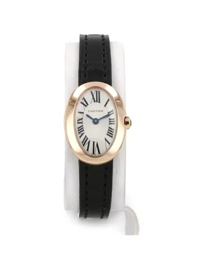 Pre-owned Cartier 2010 Mini Baignoire 25mm Watch In Pink