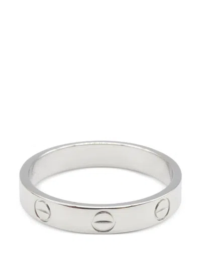 Pre-owned Cartier 2010 Mini Love Ring In Silver
