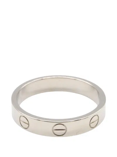 Pre-owned Cartier 2010 Mini Love Ring In Silver