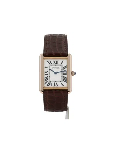 Pre-owned Cartier 2010  Tank Solo 27mm In 白色