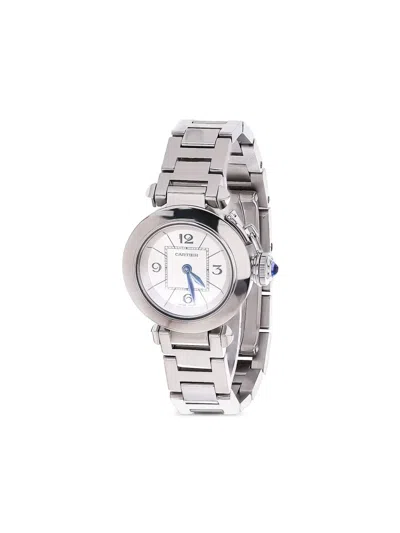 Pre-owned Cartier 2010 Ss Miss Pasha 27mm In White