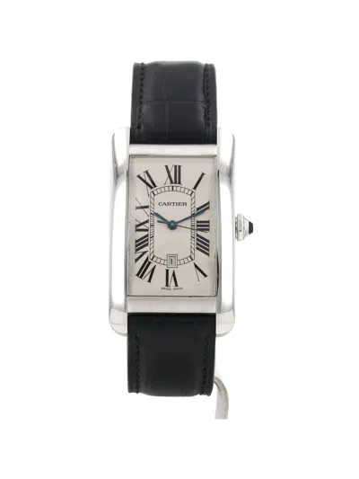 Pre-owned Cartier 2010's Tank Américaine 45mm Watch In White