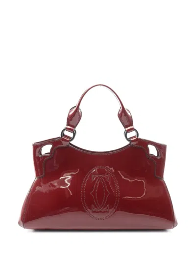 Pre-owned Cartier 2010-2026 Patent Marcello De  Tote Bag In Red