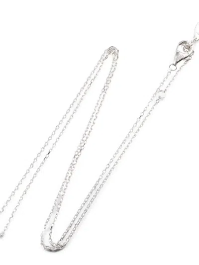 Pre-owned Cartier 2010s 1895 Solitaire Diamond Necklace In Silver
