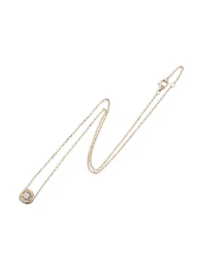 Pre-owned Cartier 2010s 18k Gold Trinity Diamond Necklace