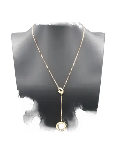 Pre-owned Cartier 2010s 18k Gold Tufour Trinity Diamond Necklace