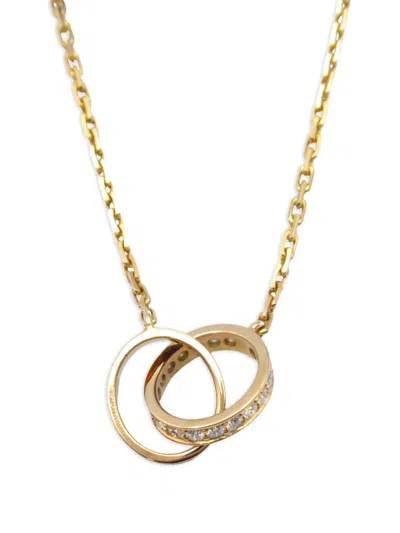 Pre-owned Cartier 2010s 18k Rose Gold Baby Love Diamond Necklace