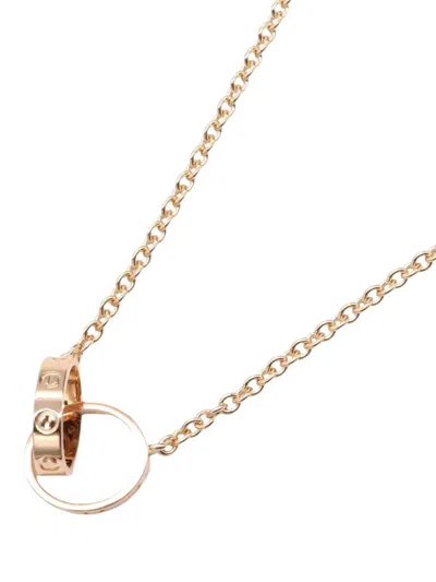 Pre-owned Cartier 2010s 18k Rose Gold Baby Love Necklace