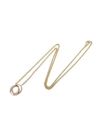 Pre-owned Cartier 2010s 18k Rose Gold Baby Love Necklace In Pink