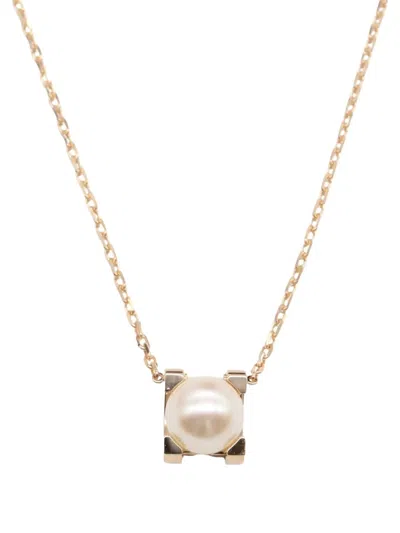 Pre-owned Cartier 2010s 18k Rose Gold C De  Pearl Necklace
