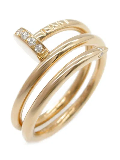 Pre-owned Cartier 2010s 18k Rose Gold Juste Un Clou Diamond Ring In 粉色