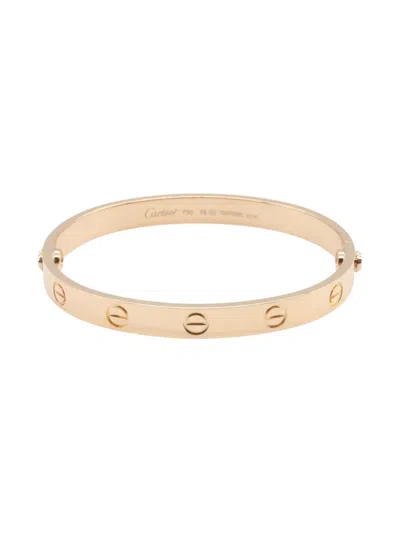 Pre-owned Cartier 2010s 18k Rose Gold Love Breath Bracelet