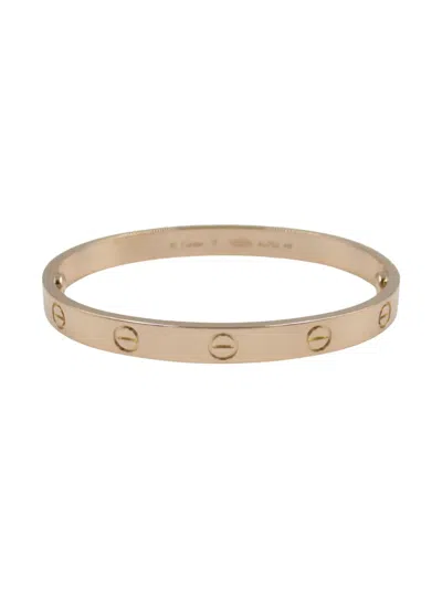 Pre-owned Cartier 2010s 18k Rose Gold Love Breath Bracelet