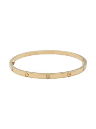 Pre-owned Cartier 2010s 18k Rose Gold Love Diamond Bracelet