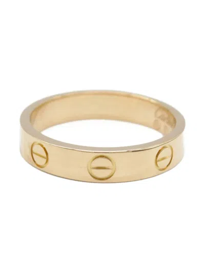 Pre-owned Cartier 2010s 18k Rose Gold Love Ring In Pink