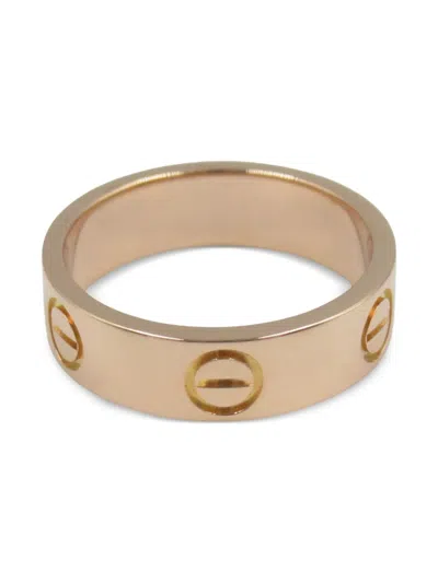 Pre-owned Cartier 2010s 18k Rose Gold Love Ring In Pink