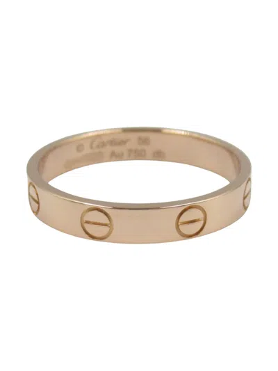 Pre-owned Cartier 2010s 18k Rose Gold Mini Love Ring