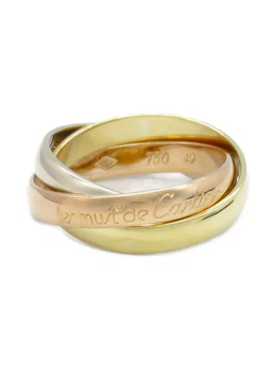 Pre-owned Cartier 2010s 18k White, Gold And Yellow Gold Trinity Ring