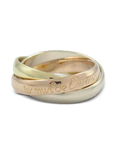 Pre-owned Cartier 2010s 18k White, Gold And Yellow Gold Trinity Ring In 金色
