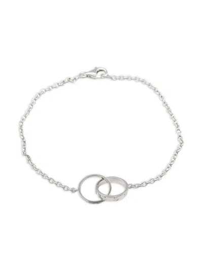 Pre-owned Cartier 2010s 18k White Gold Baby Love Bracelet In Silver