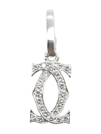 Pre-owned Cartier 2010s 18k White Gold Charm-diamond Pendant In Silver