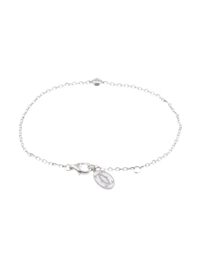 Pre-owned Cartier 2010s 18k White Gold Damour Sm Diamond Bracelet In Silver