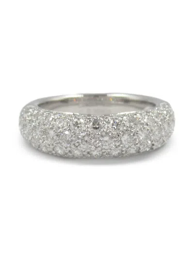 Pre-owned Cartier 2010s 18k White Gold Ethancel Diamond Ring