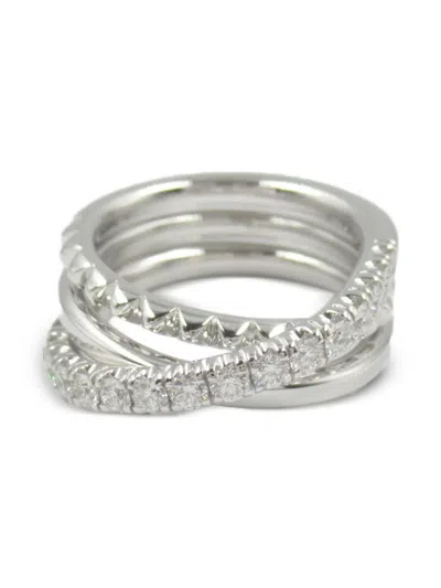 Pre-owned Cartier 2010s 18k White Gold Etincels Diamond Ring In 银色